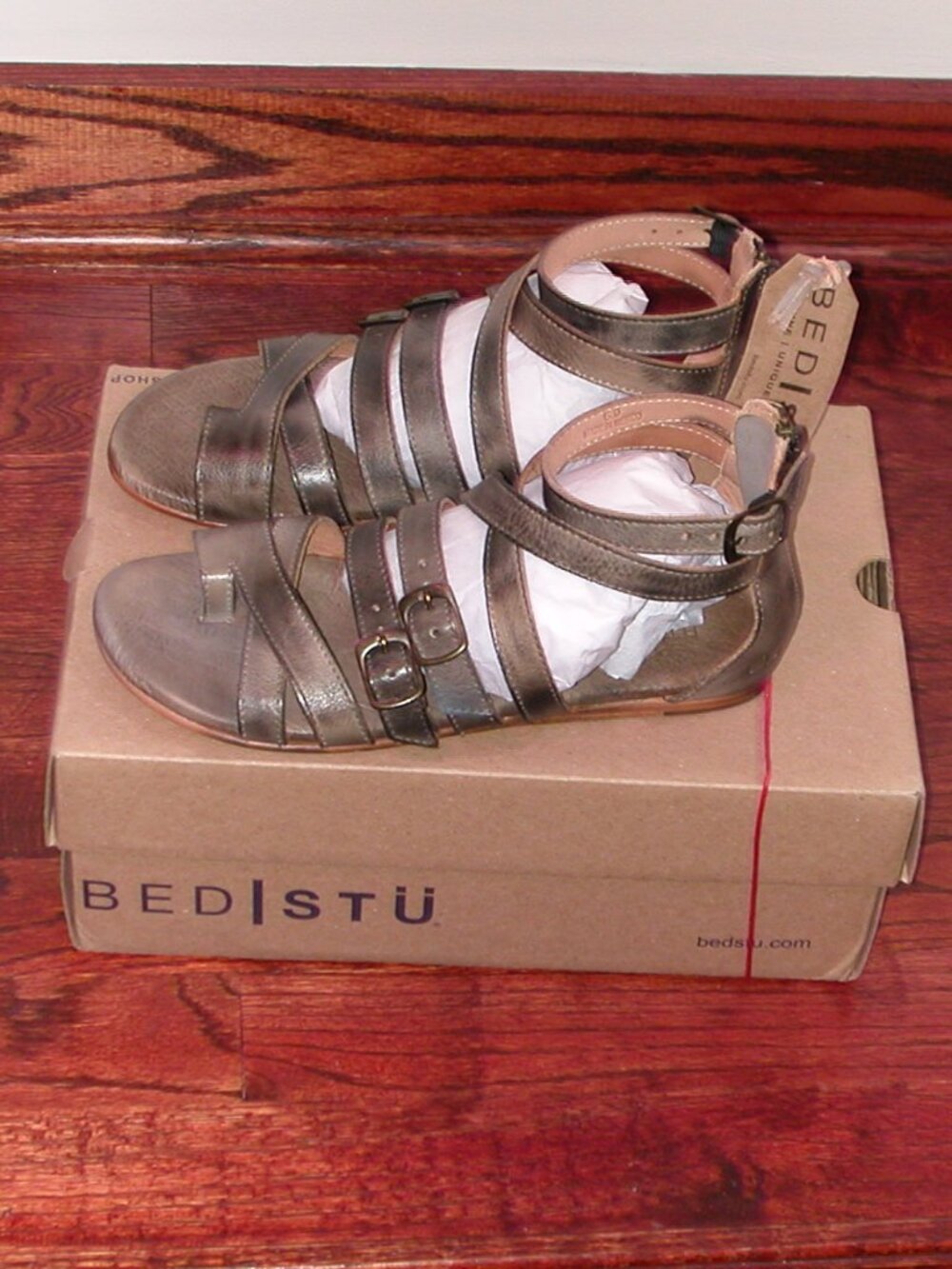 Bed|Stü MIYA Sandals Women's Size 6 Graphito Rustic Gladiator Shoes
